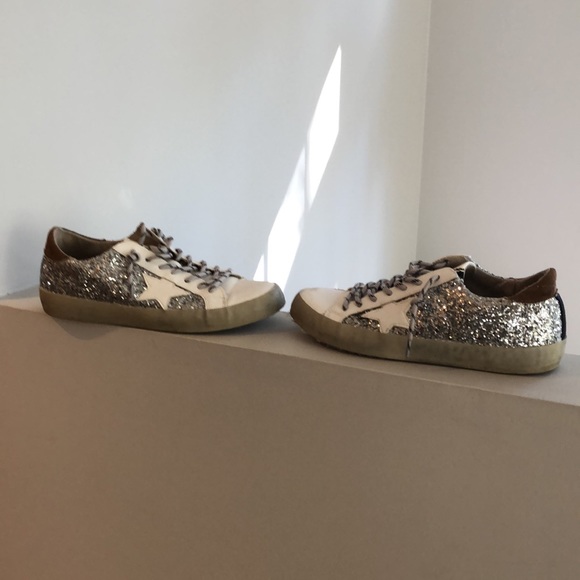 Shu Shop glitter and leather sneakers ❤️ - Picture 2 of 7